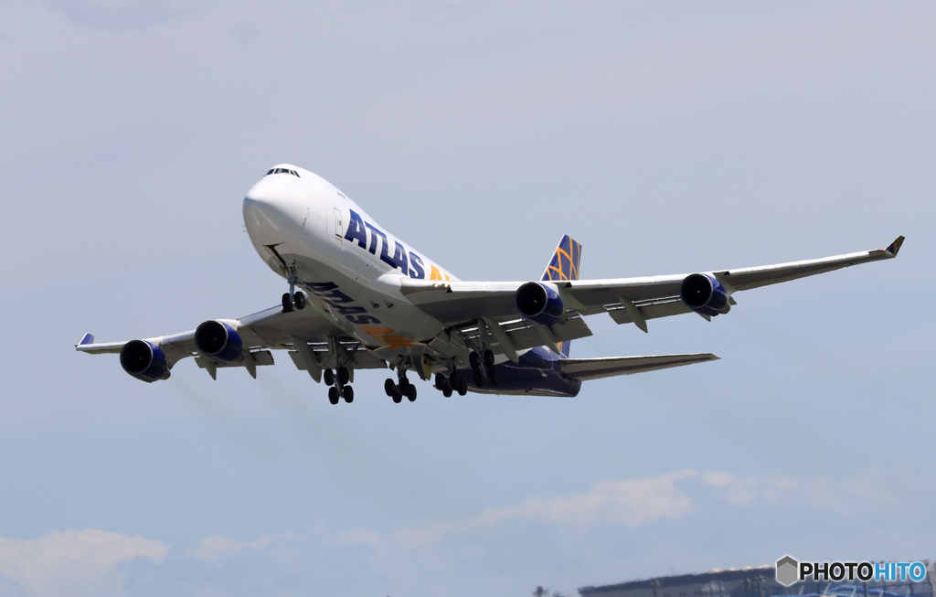 「SKY」 ATLAS 747ジャンボ N489MC Takeoff