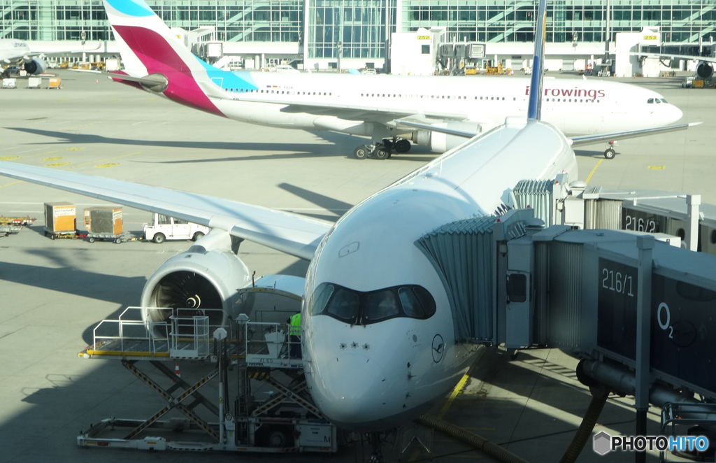 「蒼空」ミュンヘン国際空港->　羽田空港行・出発前に撮る