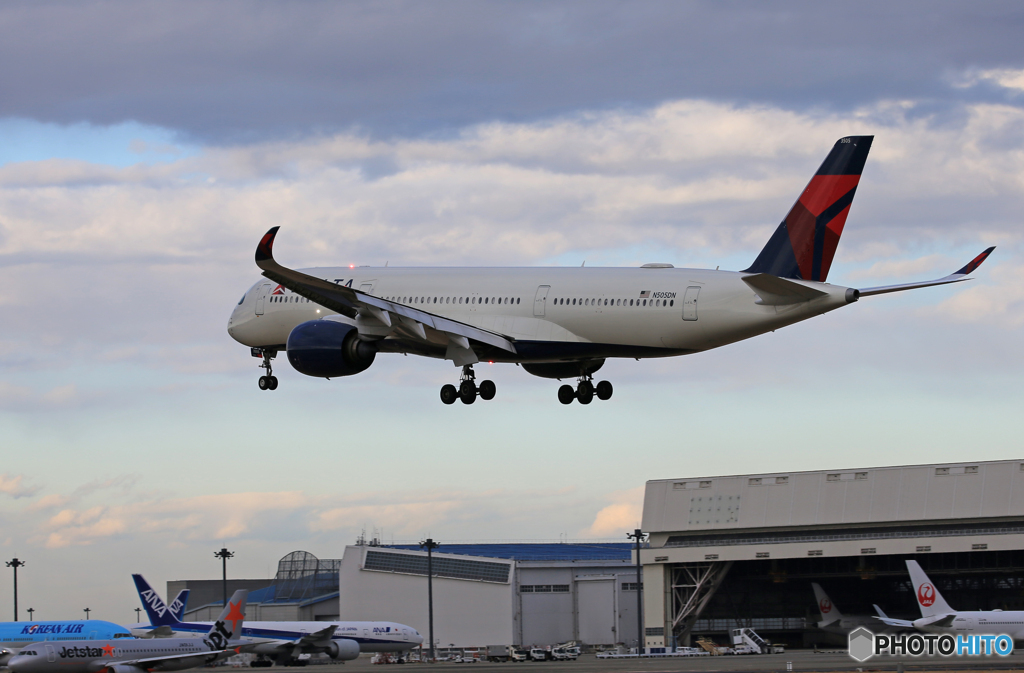 「Blue」DELTA A350-941 N505DN Landing