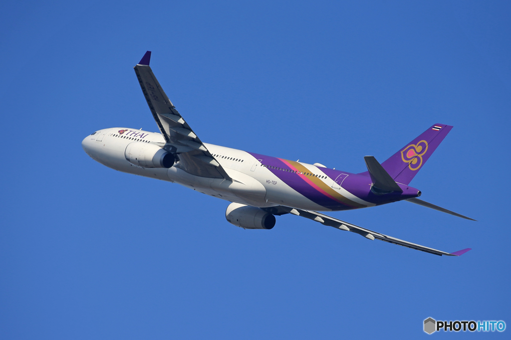 「スカイ」Thai A330-343 HS-TEP Takeoff