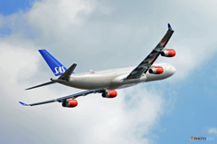 「晴れ」SAS A340-313 OY-KBC Takeoff