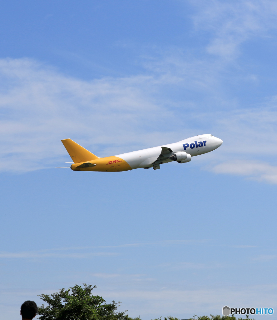 「青が大好き」 Polar 747-87UF N857GT 飛ぶ