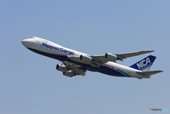 「すかい」 NCA 747-8KZF JA14KZ 飛び立ちです