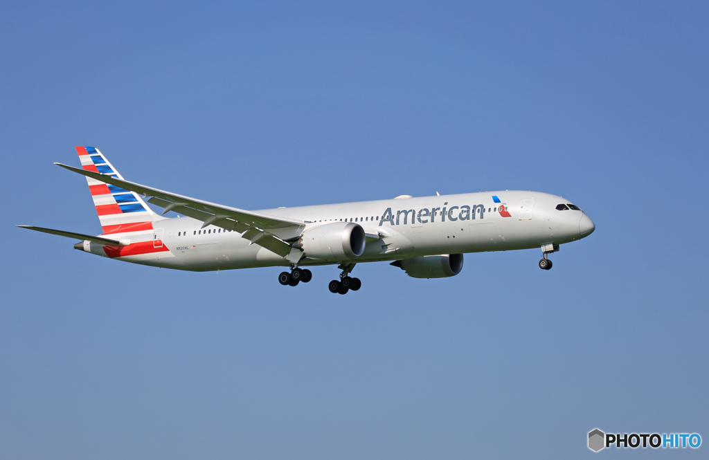 「青い空」が一番 American 787-9 N820AN着陸