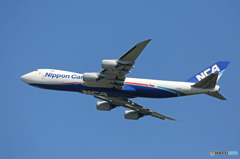 「はれー」 NCA 747-8KZF JA12KZ 離陸 です