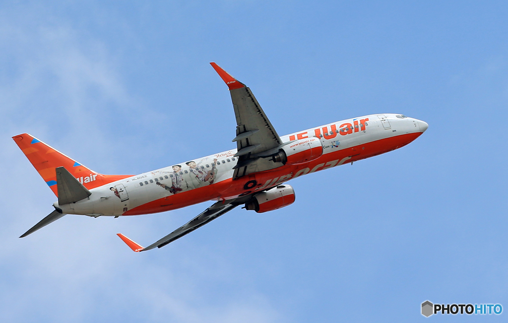 「青い日」 JEJU 737 HL8082 離陸