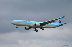 「くもり」Korean A330-300 HL7720 着陸