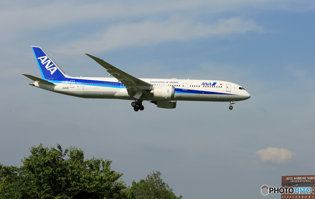 「ぶるー」 ANA 787-9 JA883A 着地前 