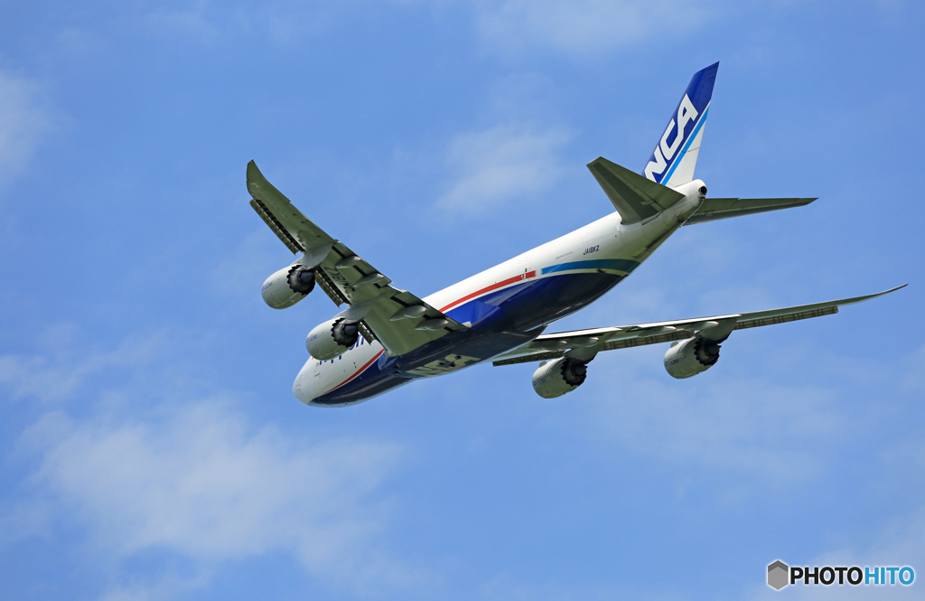 「はれー」 NCA 747-8KZF JA18KZ 出発