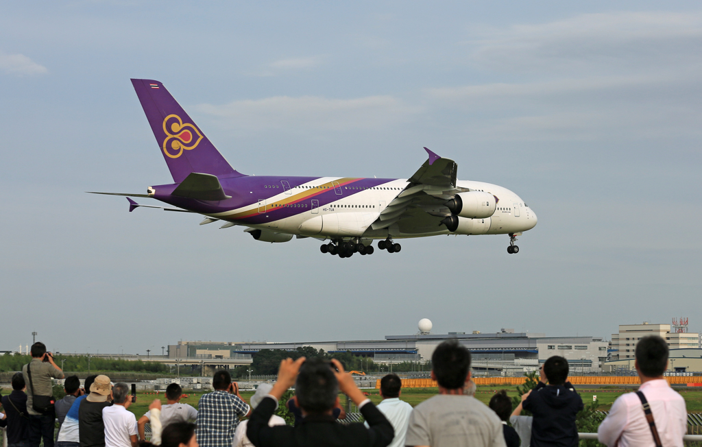 「晴れ」 Thai A380-841 HS-TUA 着陸