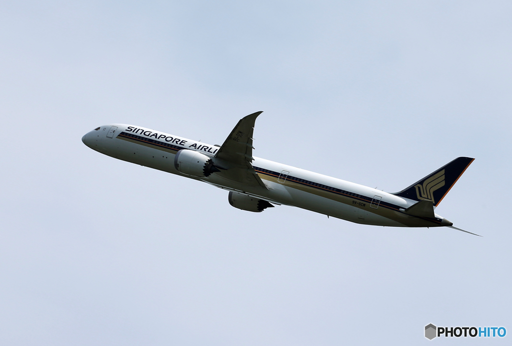 「群青」Singapore 787-10 9V-SCM  飛びます
