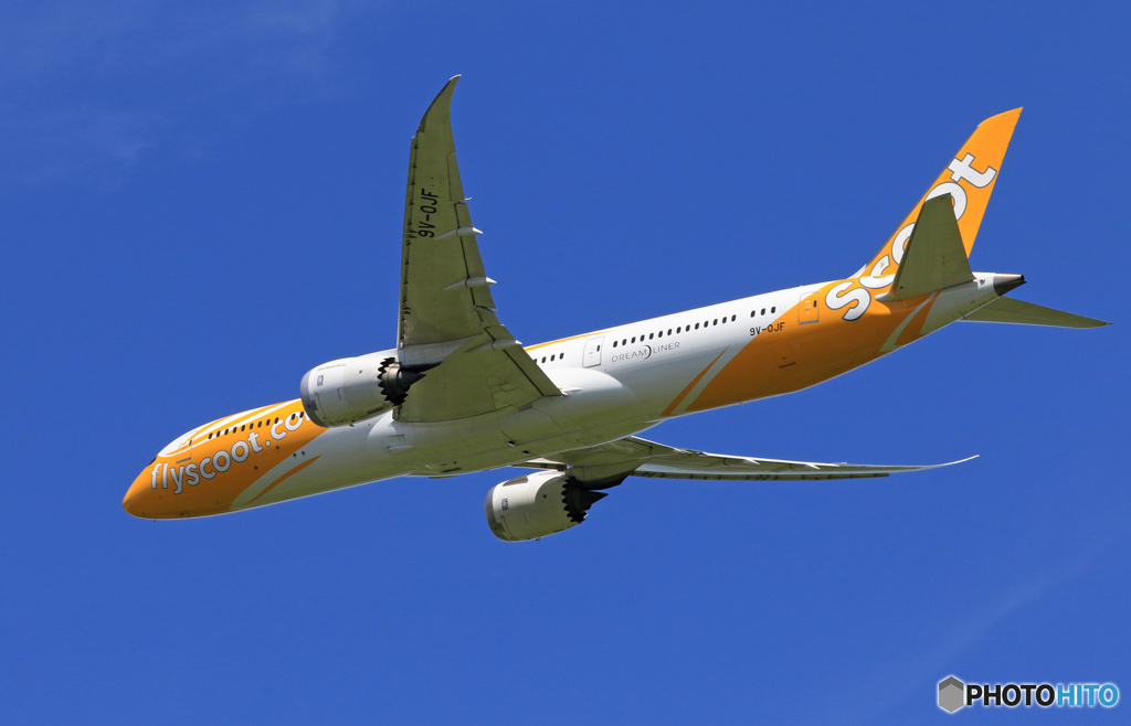 「青が好き」 scoot 787-9 9V-OJF 出発