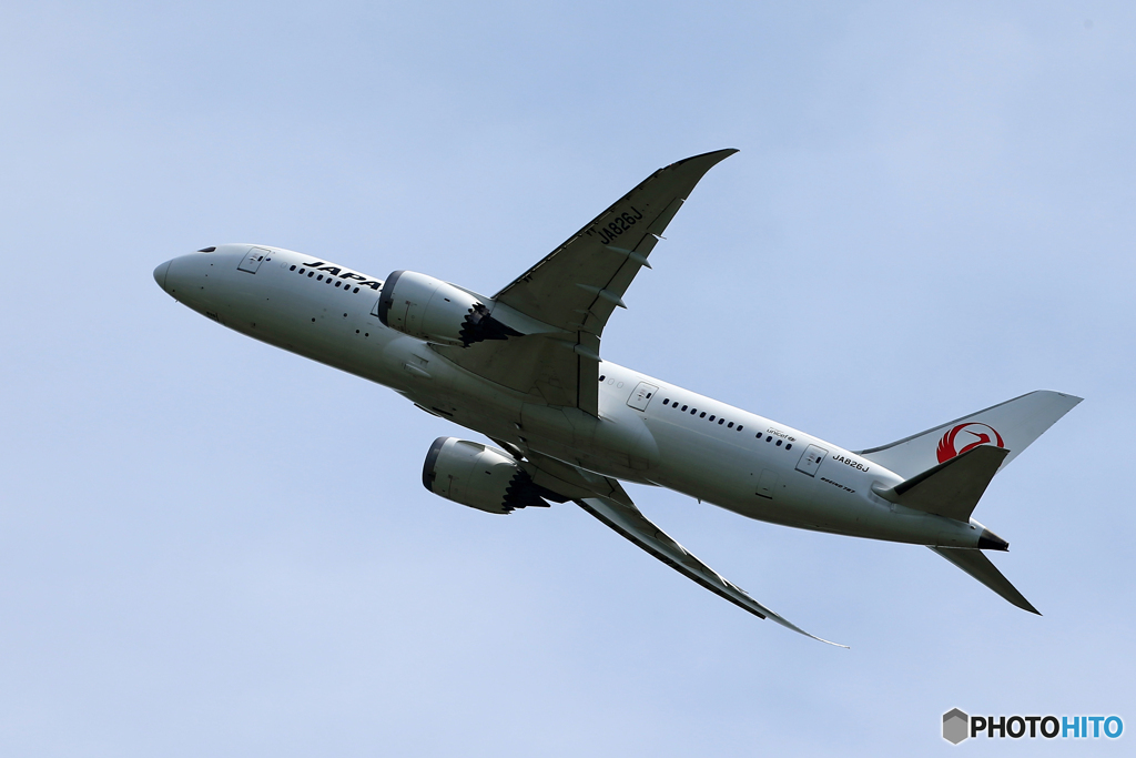 「青い日」JAL 787-8 JA826J  Takeoff