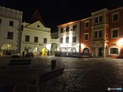 チェコ南部（８２）夜のチェスキー・クルムロフ