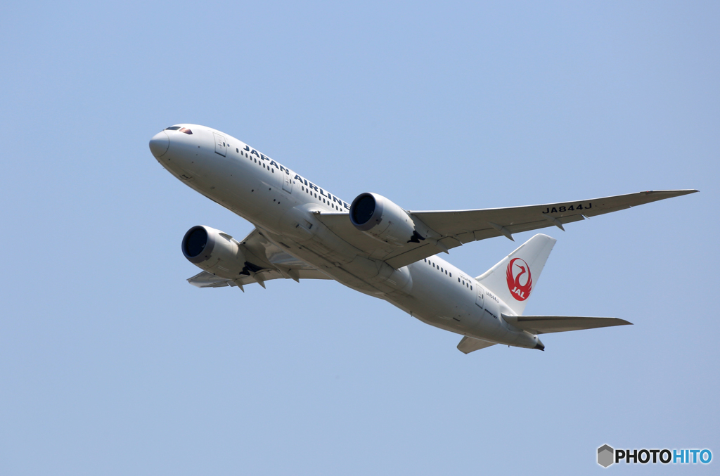 「そらー」 JAL 787-8 JA844J 飛ぶ