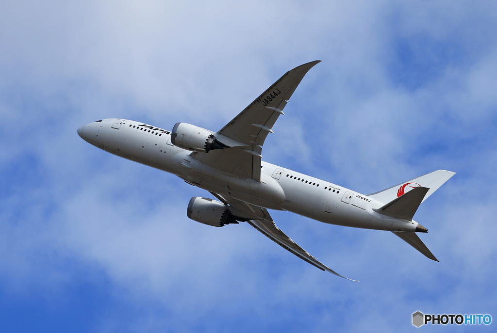  「晴れ」JAL 787-8 JA844J 出発です