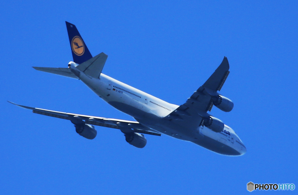 「空色」東京湾・上空の　✈ ７４７ジャンボ機