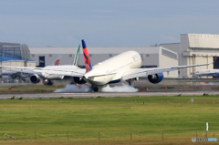 「青が大好き」DELTA A350-941 N508DN 到着です