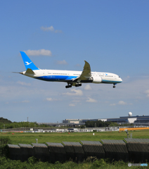 「晴れ」 アモイ 787-9 B-1567 着陸します