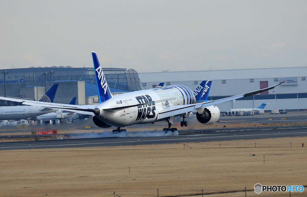 「群青」 ANA STAR WARS 787 Landing