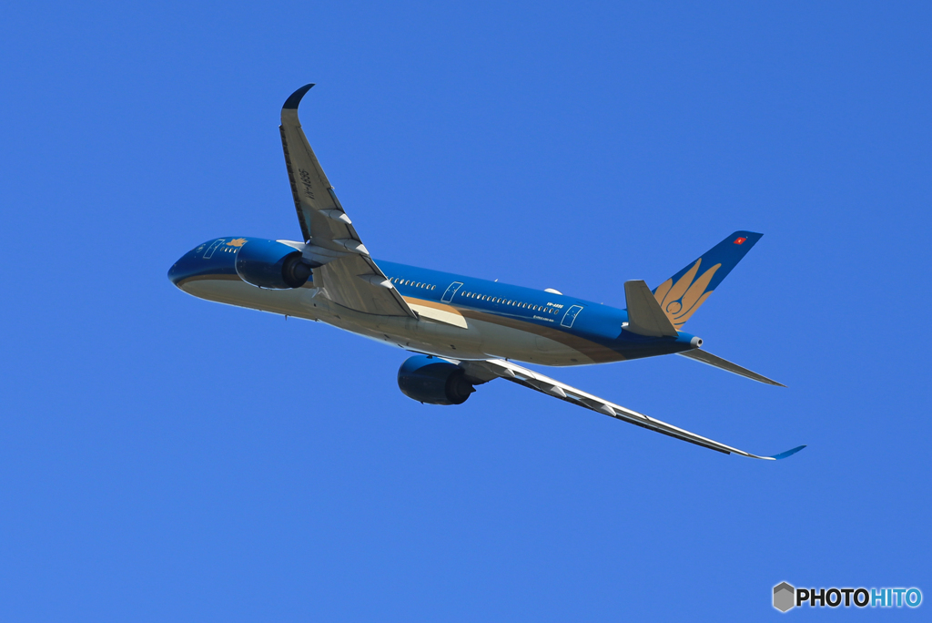 「青が好き」Vietnam A350-941 良いお年をお迎えください