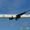 「青が大好き」 JAL 777-346 JA734J 飛び立ち