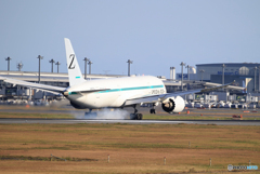 「青が好き」ZIPAIR 787-8 JA825J  着陸します