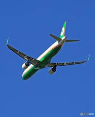 「青い空」が一番 EVA A321-211 B-16216 離陸