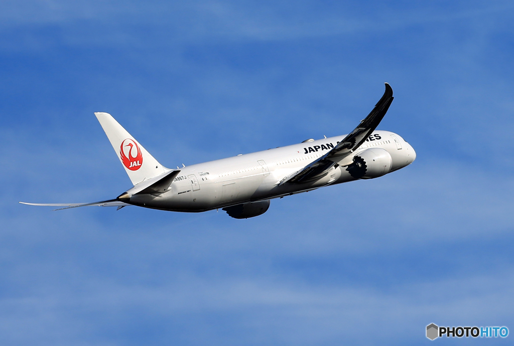 「青い日」 JAL 787-9 JA867J 飛ぶ