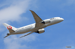 [青い空] JAL 787-8 JA840J 離陸