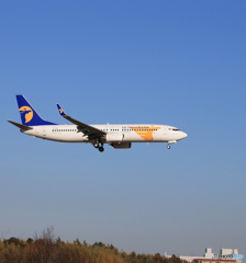 「SKY」MONGOLIAN 737-8AL  JU-1088  Landing