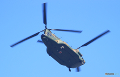 「良い空～」来た！ 陸上自衛隊 ヘリコプター　チヌーク　CH-47J