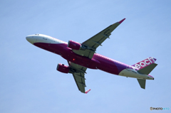 「あおいそら」peach A320-214 JA07VA  離陸です