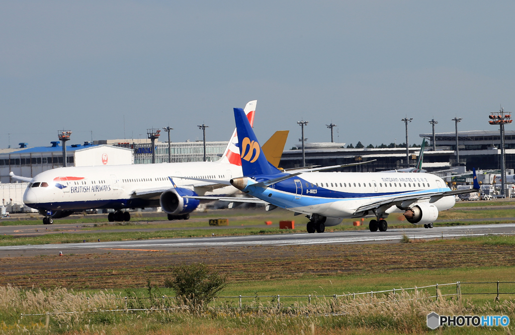 「蒼空」British&マンダリンE190AR 離陸です