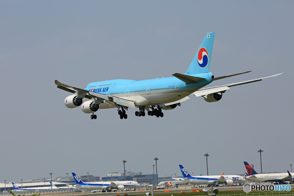 「はれ」 Korean 747-8 HL7636 Landing