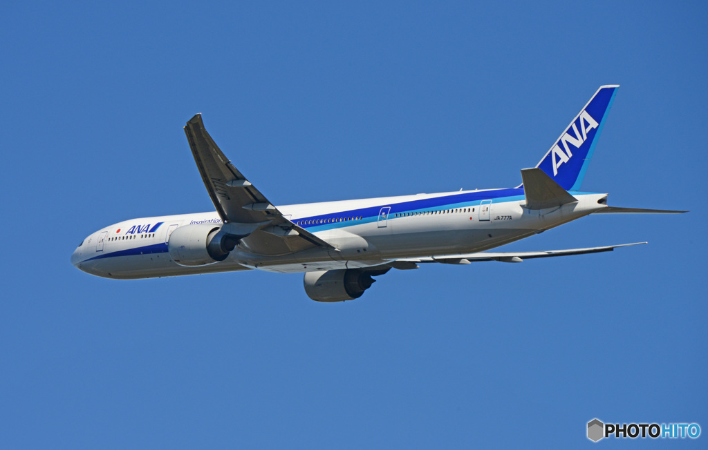 「すかい」 ANA 777-381 JA777A 離陸 します