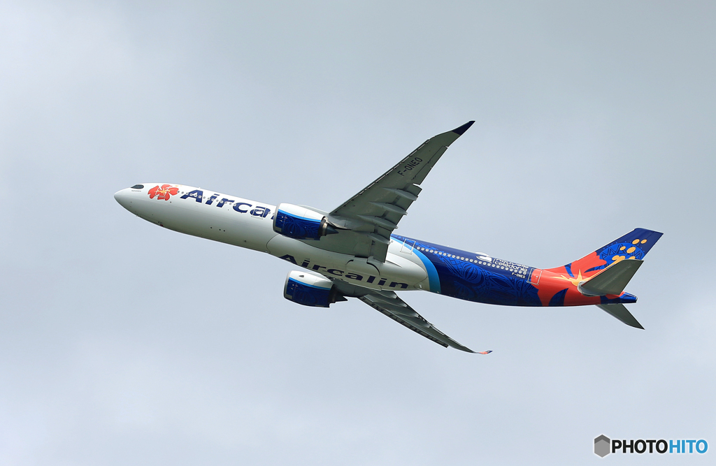 「くもり」Air Calin A330-941 F-ONEO  離陸