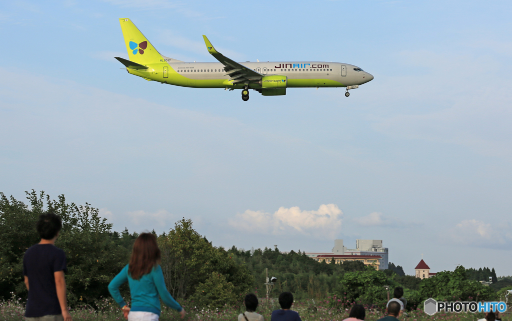 [青い空]Jin Air 737-8SH 私達もあれに乗りたいね