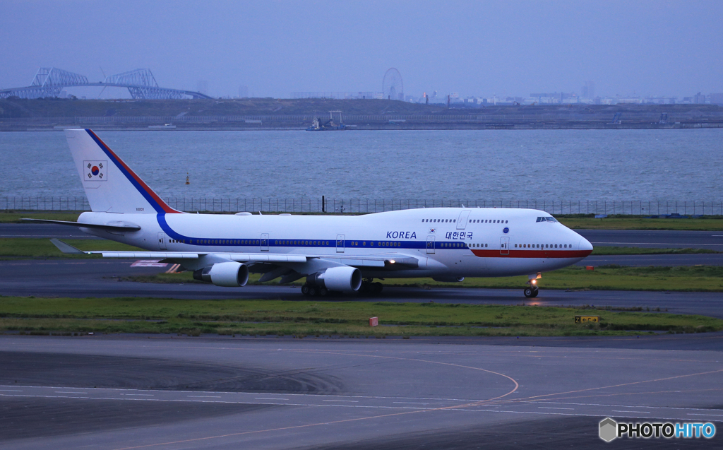 「令和」KOREAN　政府専用機 747-4B5 珍しい飛行機ですね。