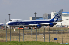 「曇り」Air Bridge Cargo 747-8 Takeoff 