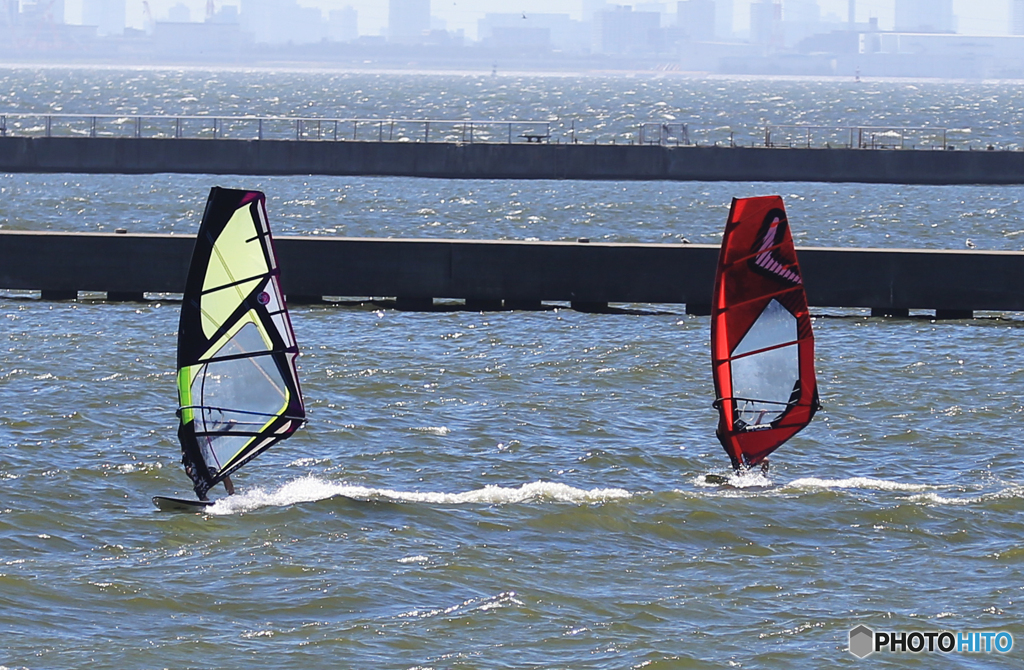 「良い風～」ウイング & ウインドサーフィン日和です