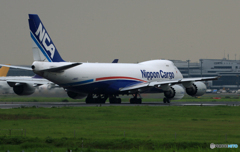 「青」? NCA 747-8KZF JA11KZ Takeoff 