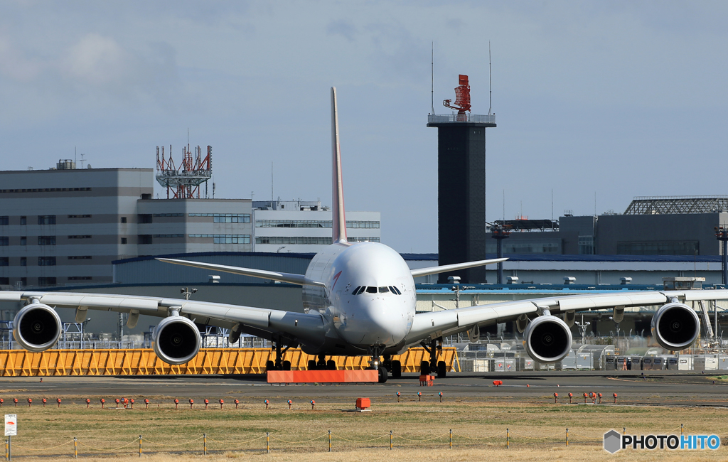「晴れた」 ASIANA A380-841 HL7626 Takeoff