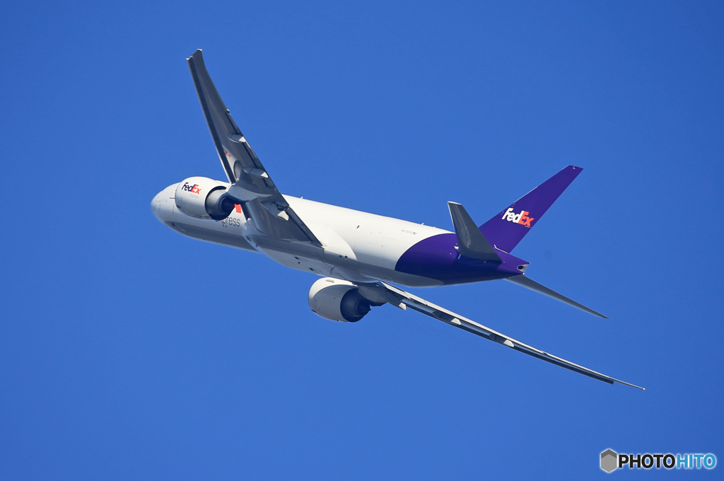 「良い空～」FedEx 777-FS2 N376FD 出発 