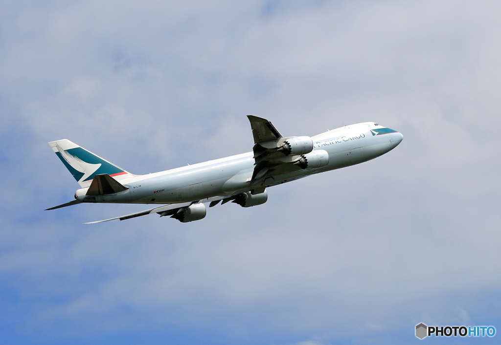 「良い空～」 Cathay 747-8 B-LJM Takeoff 