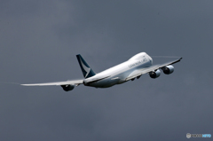 「良い天気」？CATHAY 747-867 B-LJA Takeoff  