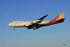 「すかい」 Asiana Cargo 747 HL7436  Landing　