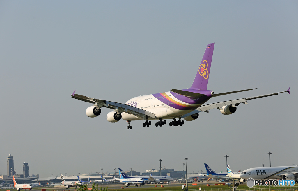 「青い空」が一番 THAI A380-841 ✈着陸します