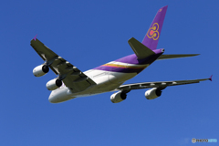 「青い空」が一番 Thai A380-841 HS-TUF 出発です