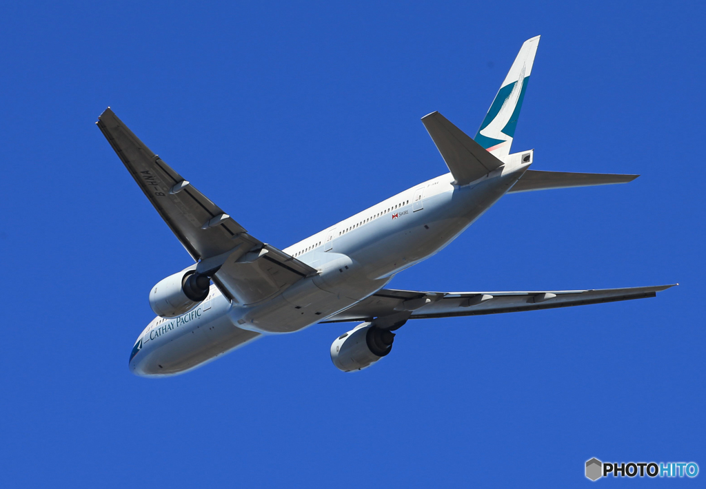 「青い空」が一番 Cathay 777-267 飛んだ